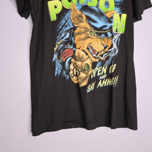 Vintage 1988 Poison band shirt Open Up and Say Ahhh single stitch Tour - Picture 2 of 8
